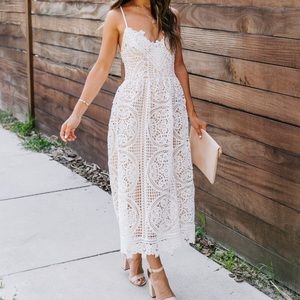 NWT Vici | Small Kennedy Crochet Lace Midi Dress